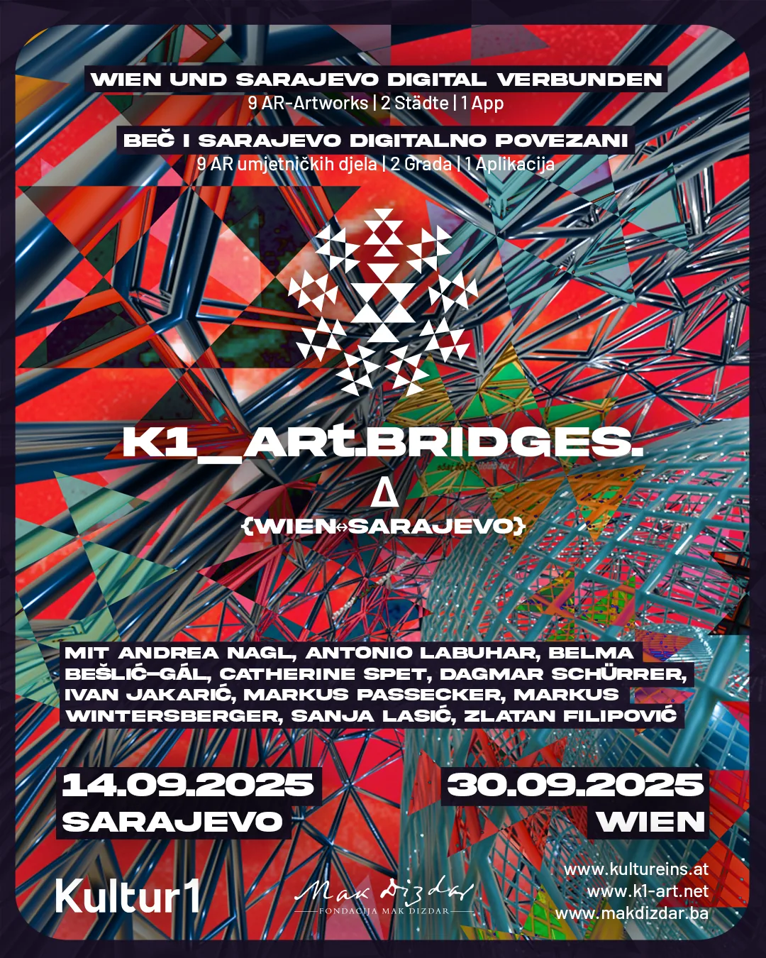 Das war die Eröffnung in Wien: K1_ARt.bridges.∆{Wien↔Sarajevo} 30.09.2025