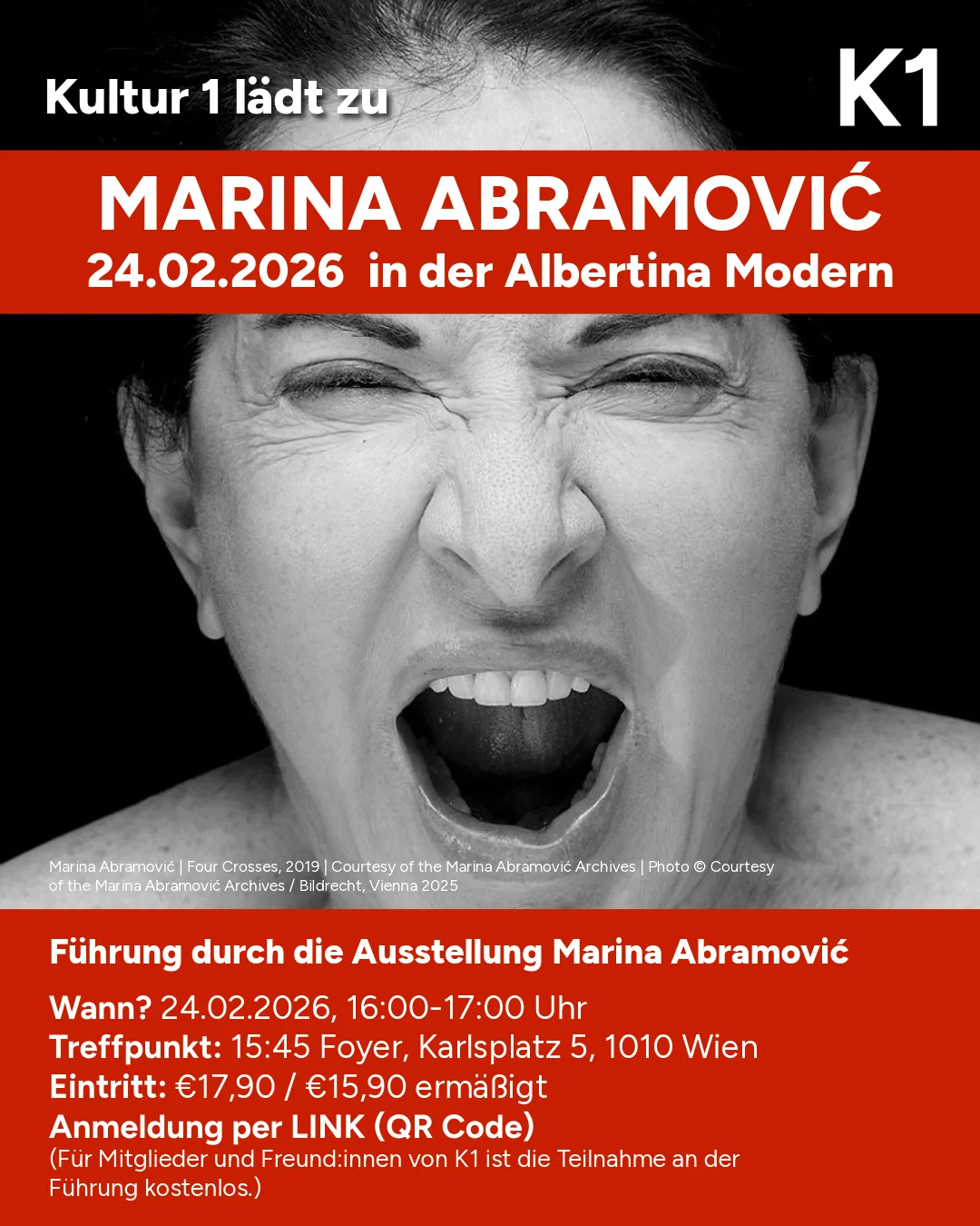 Ausstellungsführung: MARINA ABRAMOVIĆ am 24.02.2026